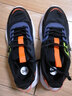361°童鞋男女童网面透气春秋新款运动鞋革面款中大童魔术贴跑步鞋 墨蓝/羽毛白/金桔黄【皮革】 40 实拍图