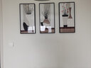 夏洛美家餐厅装饰画现代简约饭厅壁画客厅挂画轻奢手工3d立体沙发背景墙画 幸运星（晶瓷版） 30*60cm三联画 实拍图