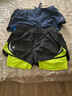 力为运动短裤男夏季马拉松跑步假两件内衬训练短裤速干健身田径三分裤 581B黑绿(假两件/夜反光) XL 实拍图