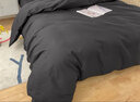 雅鹿床上四件套磨毛床单被套单人学生宿舍被罩床笠全套水洗棉床品套件 黑色 1.5m 床单款 四件套-被套150*200cm 实拍图