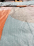 梦洁家纺 婴儿绒四件套 冬季加厚保暖牛奶绒水晶法兰绒床单被套被罩珊瑚绒 【水晶绒拼接】佩鲁 1.8m床-四件套(被套220×240cm) 实拍图