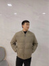 千纸鹤男装短款男士羽绒服新款商务休闲保暖防寒棒球领外套男爸爸冬装 01C卡其 2XL 实拍图