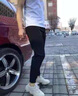 皮尔卡丹休闲裤男春夏季薄款大码300斤男士宽松裤子男士运动跑步冰丝长裤 黑色直筒+深灰束脚【常规款】 2XL 实拍图