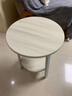 迈亚家具家用小茶几小户型桌子简易客厅小圆桌床头桌创意边几北欧边柜 45圆60cm高白腿白象纹面 实拍图