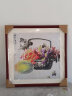 紫腾随轩新中式装饰画现代客厅背景墙壁画卧室墙画餐厅饭厅挂画水果图 图3 60*60cm红木色实木框 实拍图