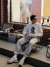 真维斯（JEANSWEST）卫衣男女款2025重磅外套宽松加大码休闲风卫衣青少年情侣学生上衣 黑色（W永恒） L (推荐体重110斤-130斤左右) 实拍图