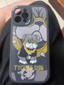 虎克船长 适用苹果12Pro手机壳iphone12ProMax保护套超薄防摔镜头全包苹果12硅胶软边直边卡通男女情侣网红 狼牙狗子(黑色)  苹果12 Pro Max 实拍图
