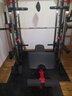 睿致（RECHFIT）RS102NEW龙门架健身器材家用史密斯机综合训练器多功能一体机 亚光黑/顶配款[125KG铁芯杠铃片+凳子+奥杆+曲杆+地垫] 实拍图