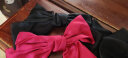 木丁丁  大蝴蝶结发夹2个装新款后脑勺夏季头饰顶夹大号飘带发卡头绳 （深红色+黑色）弹簧夹 实拍图