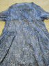 衣典零一（LEDIALYI）2024夏季女装新款高档气质休闲中年碎花连衣裙小个子雪纺裙子夏天 蓝色 XL（推荐121-130斤） 晒单实拍图