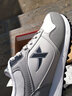 特步男鞋跑步鞋子男秋冬季皮面运动休闲鞋复古防滑耐磨旅游轻便慢跑鞋 灰白-067 44 实拍图