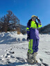 酷峰（kufun） 专业滑雪头盔雪镜男成人女单板装备雪盔护具保暖滑雪帽儿童套装 裂纹黑+银色柱面雪镜（磁吸款） L码（59-61CM） 实拍图