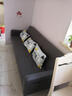 卓芝 布艺沙发床客厅卧室组合家具北欧现代小户型出租房公寓折叠沙发 14号深灰色(科技布) 4人位(2米长*宽0.95米)配3抱枕 实拍图