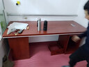 紫木林 中式老板桌办公桌组合含储物柜 简约现代办公室家具大班台 2.2米（古典红） 实拍图