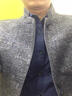 罗蒙（ROMON）商务中山装男春秋款修身呢子西装外套男士上衣西服男休闲单西男装 中灰 170/M 实拍图