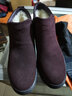 卡驰狼冬季男士棉鞋真皮羊毛加绒保暖翻毛磨砂皮男鞋防滑休闲高帮棉皮鞋 套脚棕色 41 实拍图