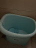 日康（rikang) 浴桶 婴儿洗澡盆 宝宝儿童洗澡桶浴桶 新生儿宝宝婴儿游泳桶 0-12岁蓝色 RK-X1002-1 实拍图