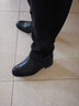 3515强人棉鞋男靴头层牛皮防寒靴耐磨户外切尔西靴羊毛皮毛一体保暖鞋 羊毛款AM 38 实拍图