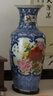 垚罄 陶瓷粉彩落地大花瓶客厅工艺品摆件花艺 1米大花瓶酒店企业 春风得意 蓝款  90cm单根 配底座 实拍图