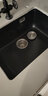 ptbab(源自德国)倍邦石英石水槽大单槽家用厨房洗碗洗菜水池台上台下盆 55*43cmA基础套餐 黑 实拍图