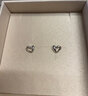 六福珠宝  娉婷系列足铂心思铂金耳钉女款心形耳饰 计价 HIP50007 1.36克(含工费116元) 实拍图
