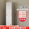 构际单门更衣柜铁皮柜员工宿舍带锁储物柜文件柜简易办公室衣柜收纳柜 单一门更衣柜-灰白色 标准款 实拍图