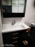 帝都(didu) 实木浴室柜浴室柜组合套装洗手盆陶瓷一体卫生间洗脸盆柜侧柜吊柜洗漱台洗手台 90cm雅致黑普通镜柜 实拍图