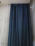 伊帘坊窗帘成品加密加厚仿亚麻棉麻纯色卧室客厅定制遮光窗帘布窗纱拼接窗帘 深蓝色 2.5米宽*2.7米高挂钩式可改高度 实拍图