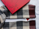 浪莎 男士羊毛围巾男冬季新款高档加厚保暖百搭围脖送男友礼盒装 2016灰卡红 实拍图