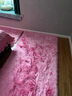 牧诺床边毯卧室地毯客厅毛绒简约加厚长毛绒可爱毯房间地毯 毛绒 粉红色 100cm*200cm 实拍图