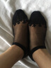 步之秀女袜透气薄款短款水晶袜女袜子日系袜子短袜女款短丝袜短筒丝袜 蕾丝短黑色黑丝6双 均码 实拍图