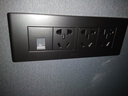 公牛（BULL）G04灰118型开关插座面板多孔四位大号暗装二十孔带双控五孔12孔 电脑九孔（4位） 实拍图