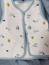 欢喜小熊 宝宝马甲春秋夹棉薄款保暖外穿护后背心马夹坎肩婴儿衣服新生儿 田园小镇 蓝 80 (建议10-18月身高73-80cm) 实拍图