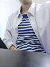 迷彩故事0夏季7海魂衫短袖体能服训练服夏蓝白条纹T恤男海魂衫体能服套装 海魂衫套装【上衣+裤子】 175/104-108 实拍图