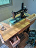 老式缝纫机台板面板配件适用飞人上海蝴蝶脚踏实木脚踩家用通用 2斗加厚台板+9件套【含卧斗】 实拍图