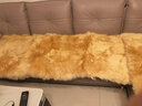 牧诺纯羊毛沙发垫真皮沙发垫子加厚长毛绒坐垫欧式皮毛一体羊毛毯 奶茶色 50*50厘米 实拍图