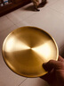 诺爵 北欧不锈钢金色圆托盘水果盘蛋糕烤肉盘骨碟平底菜盘浅盘托盘 实拍图