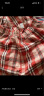三枪（THREEGUN）女士全棉新疆棉睡衣睡裤套装格纹开襟长袖长裤家居服套装 暖桔格 M/160 晒单实拍图