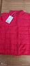鸭鸭轻薄款羽绒服女2022年新款时尚修身鸭绒冬立领轻便外套KXM 中国红色 L 实拍图