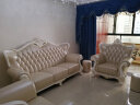 凰城盛世 欧式沙发组合客厅皮沙发轻奢实木皮艺沙发123小户型简欧法式 单人+单人+三人 组合 实拍图