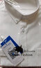 真维斯（Jeanswest）长袖衬衫男士春秋季新款修身免烫上衣牛津纺商务休闲衬衣外套 灰色+白色 2XL (140-160斤) 实拍图