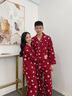 歌佰芬本命年情侣睡衣纯棉春秋冬季新婚休闲家居服结婚可外穿大红色睡衣 AA7742莱卡棉拉架 2XL 女+男XL 实拍图