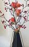 瑞家禾 现代创意轻奢花瓶摆件客厅玄关桌面插干花电视柜餐桌家居装饰品 小号花瓶+红红火火 实拍图