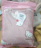 Hello Kitty女童保暖内衣套装加绒加厚纯棉儿童夹棉秋衣秋裤套装女全棉保暖衣 深粉3层夹棉 55501 155 适合155-165 (实物大小160) 实拍图