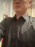 罗蒙（ROMON）休闲衬衫男长袖秋季免烫商务黑衬衣男士职业正装白衬衫男装中青年 黑色- 1件装 2XL 建议145-160斤 实拍图