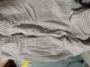 歌世爵日系条纹刺绣长袖衬衫男士春秋季休闲复古青年文艺宽松棉质衬衫 9306白色 M 实拍图