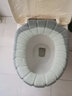 惠通 加厚加大号马桶坐垫圈柔软马桶垫 通用家用坐便套马桶套坐便器北欧风 【加厚款】浅绿灰 实拍图