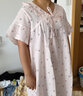 眠岛新款睡裙女夏季短袖韩版纯棉纱布大码半袖甜美少女全棉碎花中裙 小雏菊 粉色 XL 实拍图