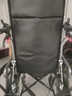 揽康 手推老人轮椅带坐便轻便折叠全钢管加固老年手动轮椅车 皮革坐垫便盆 实心轮 实拍图