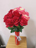 凉笙七夕节玫瑰10支仿真玫瑰花假花客厅家居装饰品婚庆单支干花样板房 10支(玫红色) 实拍图